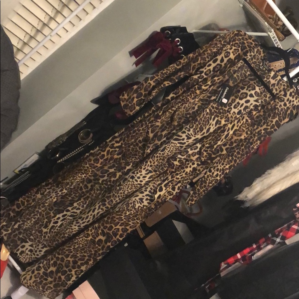 Animal Prints sheer fitted duster